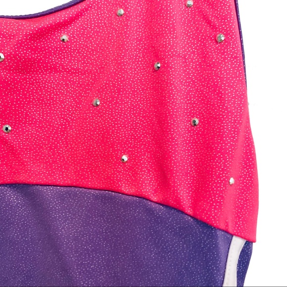 Pink & Purple Gymnastics Leotard: 7/8 - Picture 3 of 4